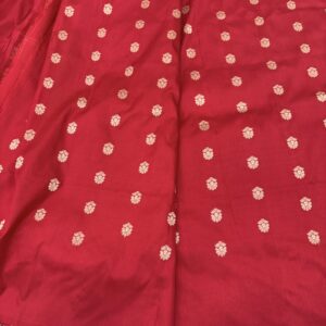 Handloom Pure Katan Silk Dark Red Saree | RANISA
