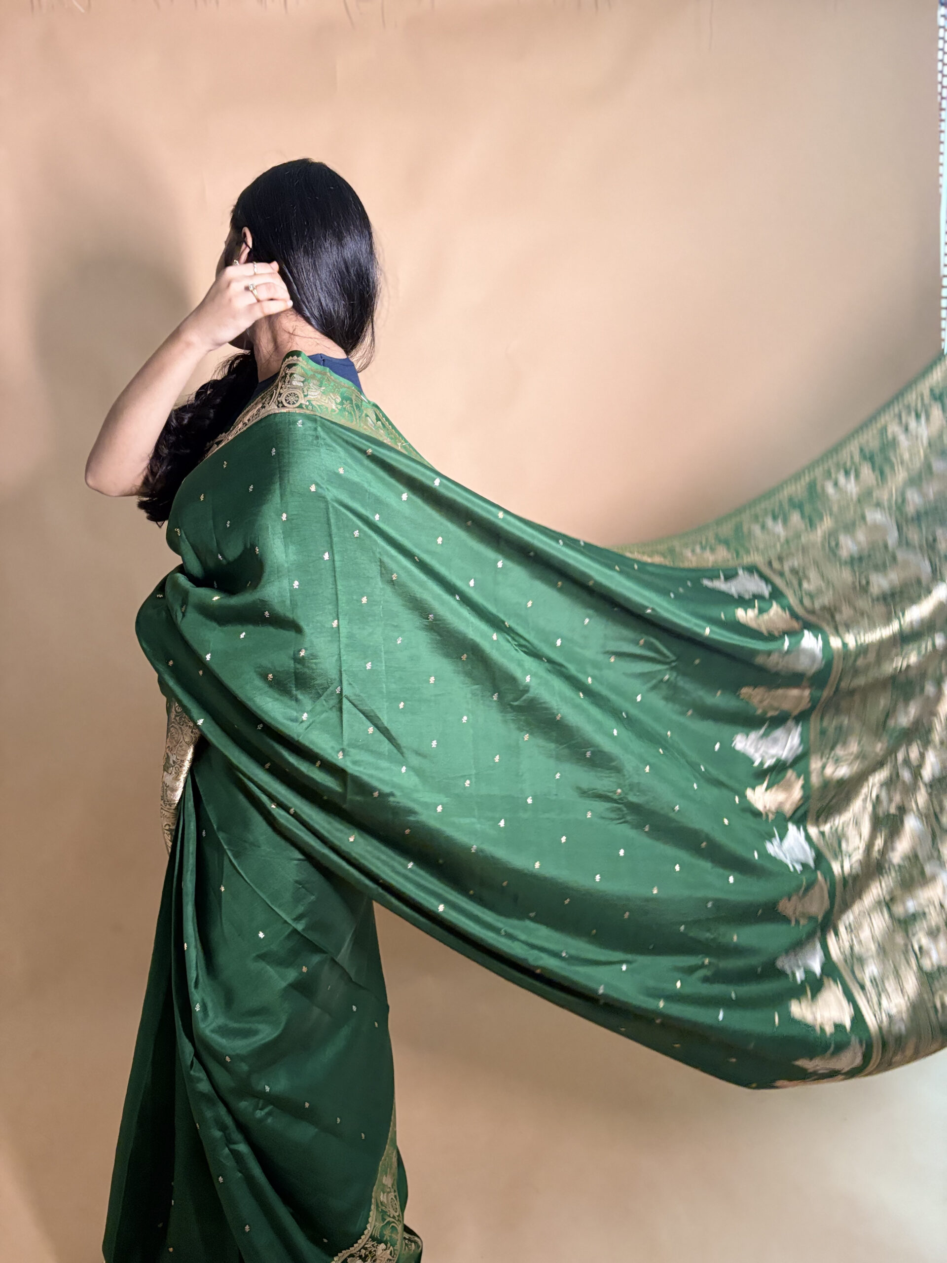 Luxury Silk Banarasi Zari Saree - Image 3