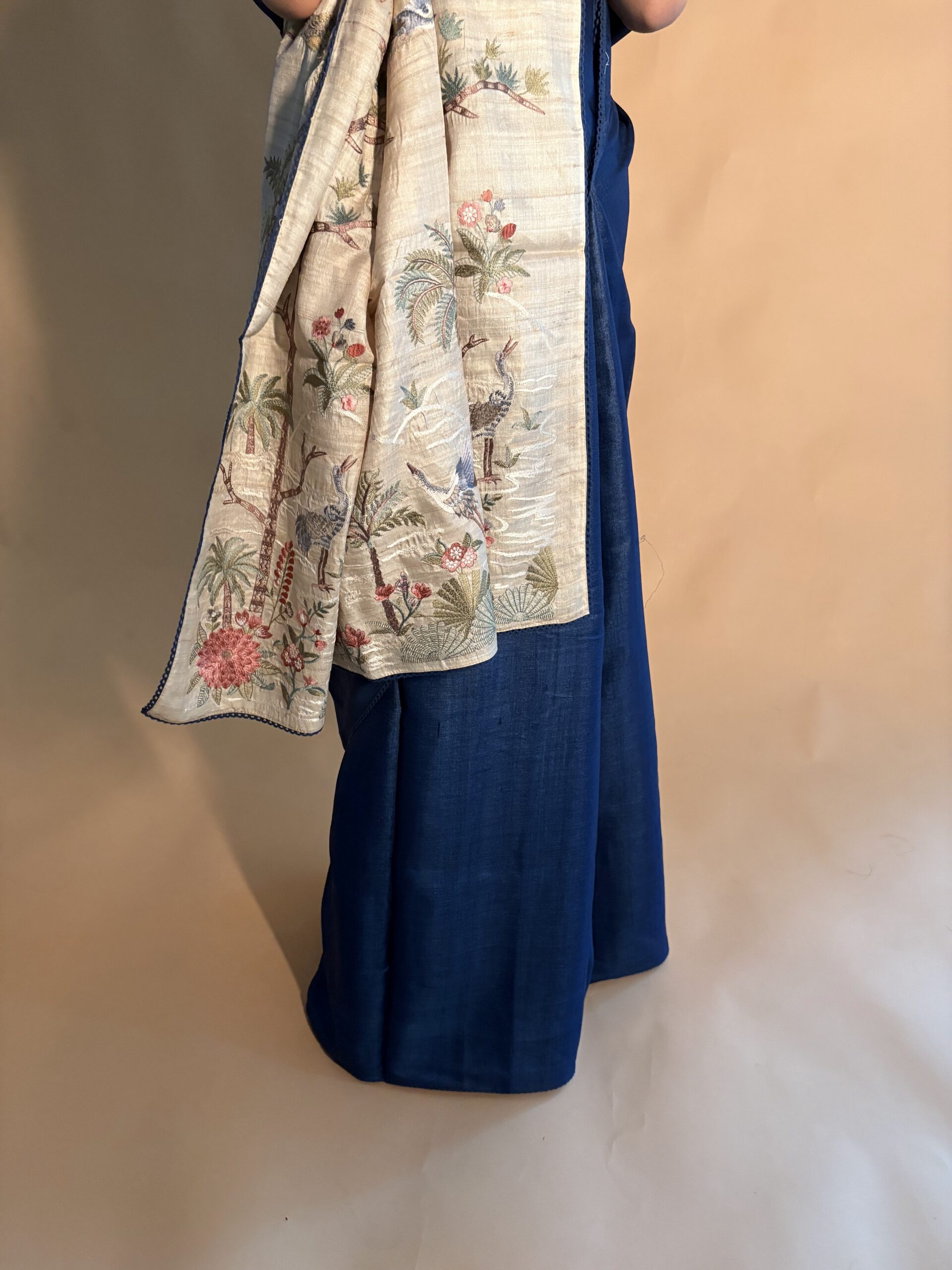 Handwoven Katan Silk Saree - Image 2