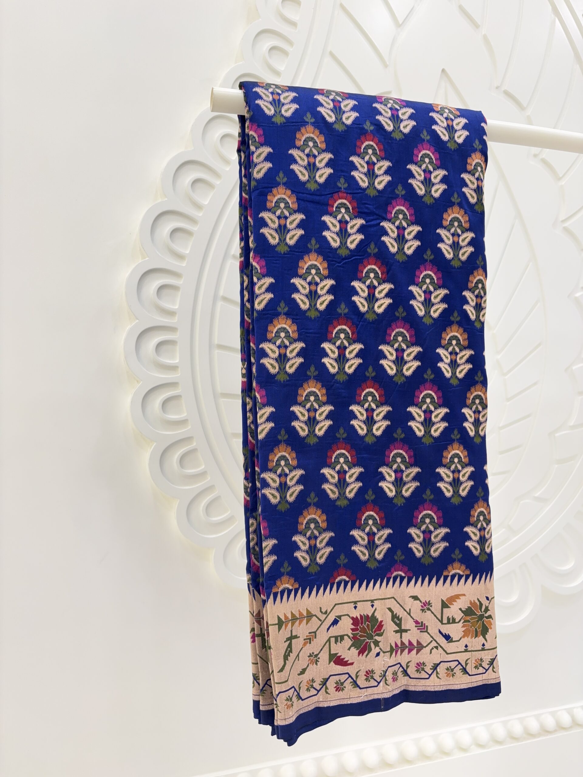 Pure katan silk royal neel bagh paithani inspired saree-BRINDA