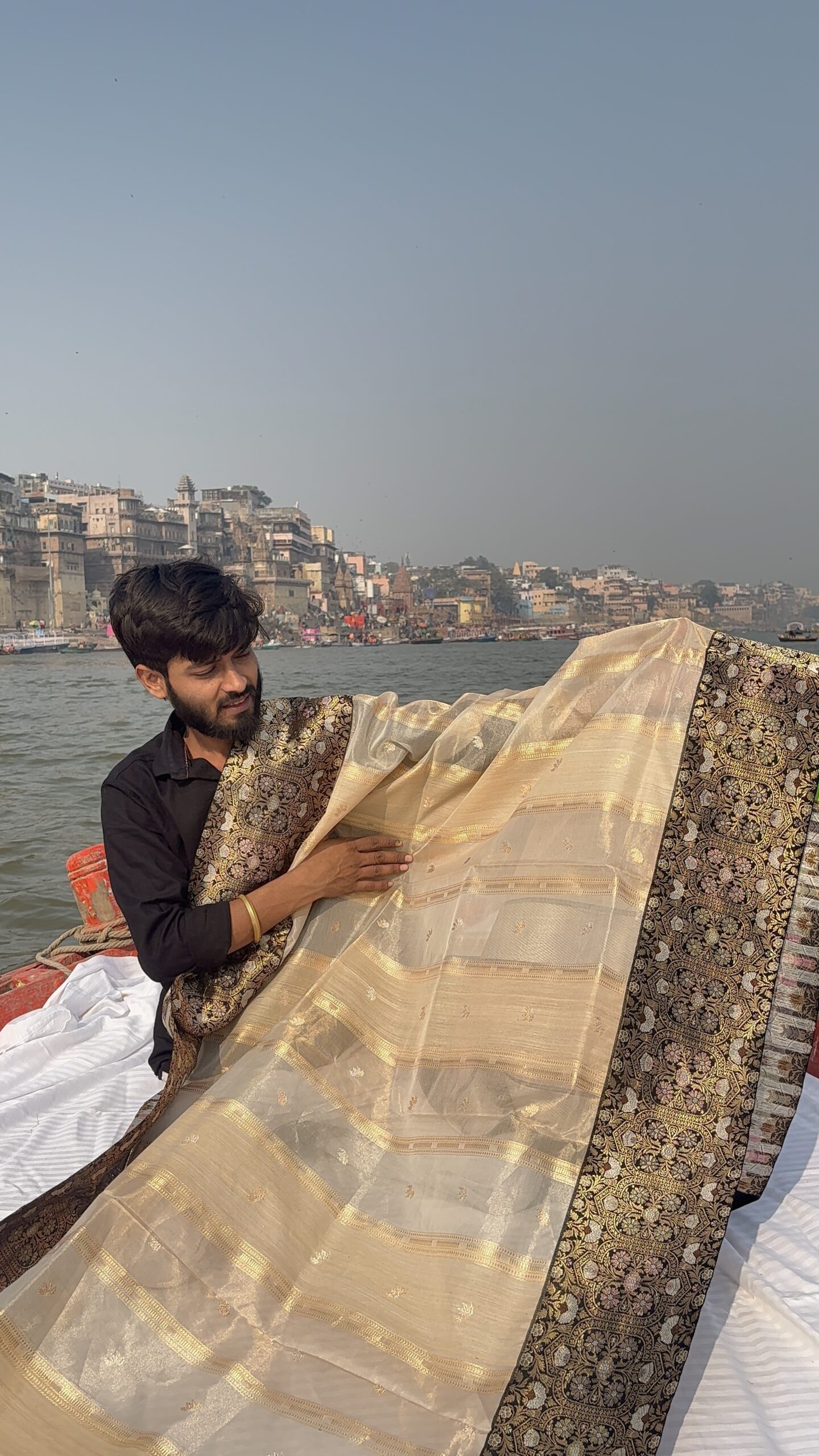 Timeless natural combo of pure katan,tiusser,organza and tissue saree- SANGAM