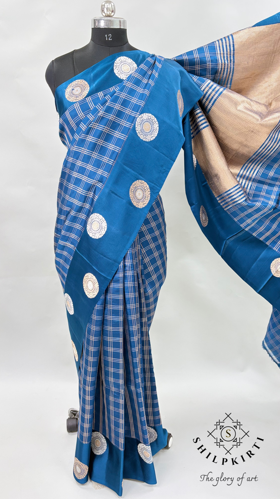 handloom-pure-katan-silk-steel-navy-blue-saree-sona-rupa-sikka