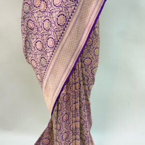 Handloom Pure Katan Silk Orange Saree | OSHA