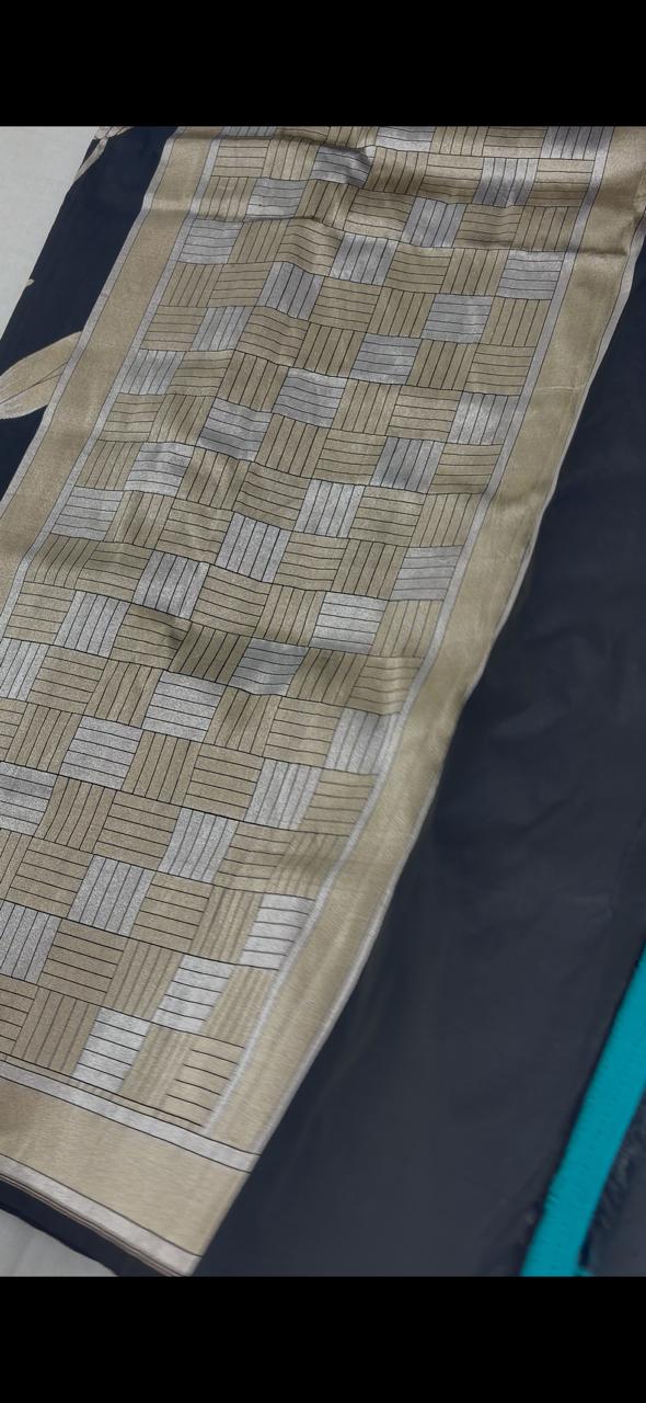 Pure Katan Silk Statement Saree - Image 2